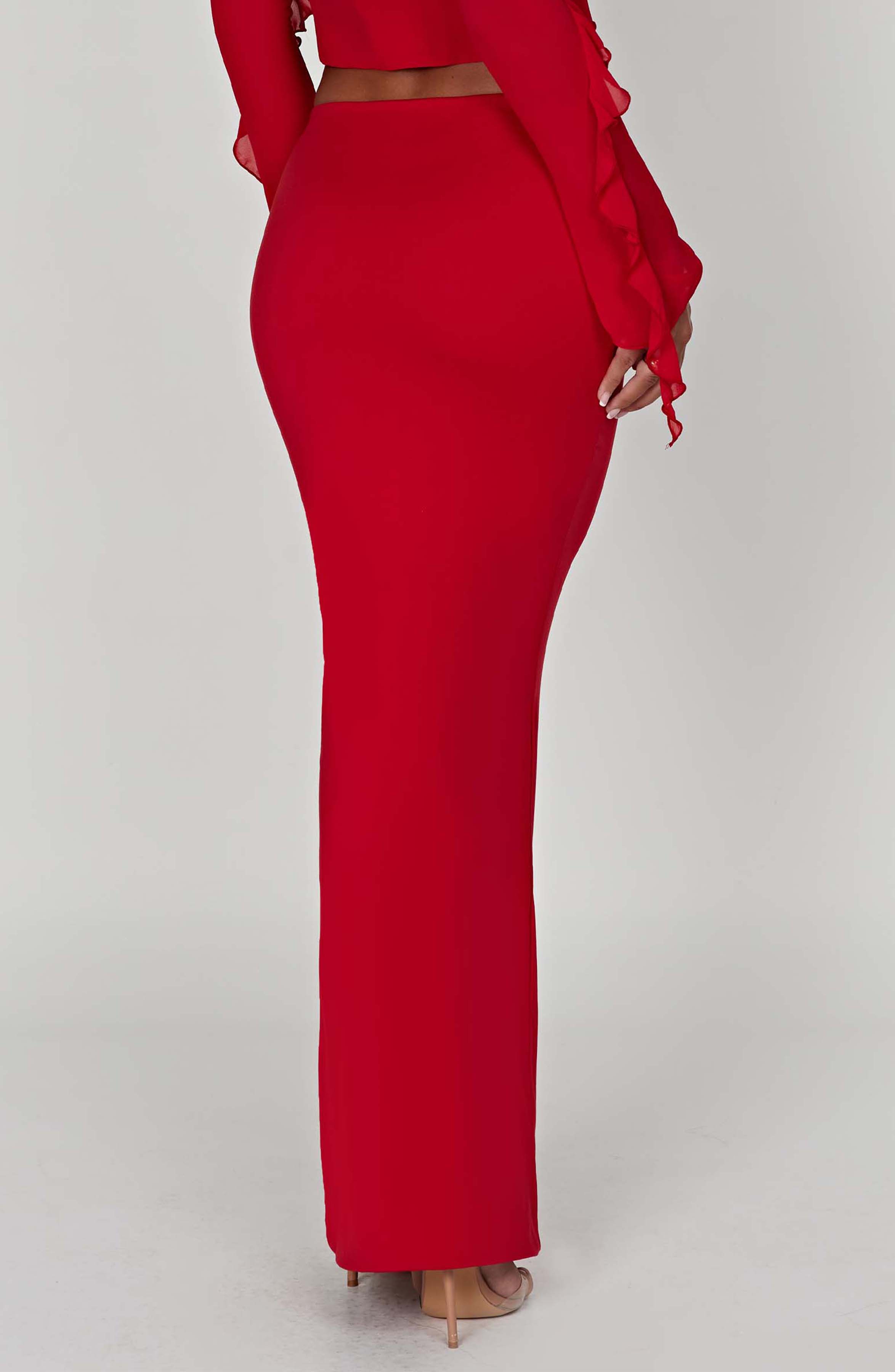 Astrid Maxi Skirt — Red, Cuavan