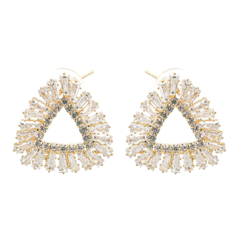 Aurore Triangle Crystal Earrings