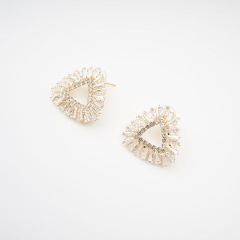 Aurore Triangle Crystal Earrings
