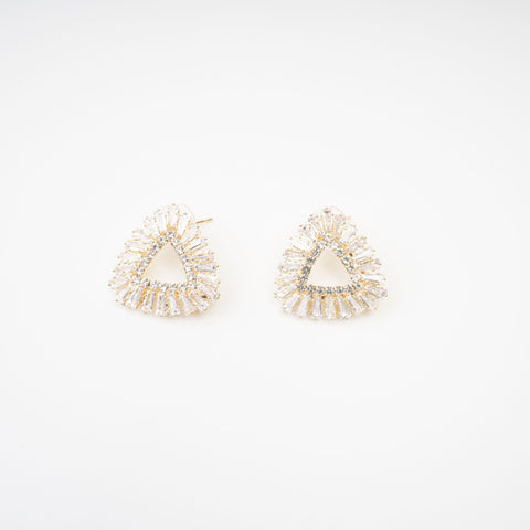 Aurore Triangle Crystal Earrings