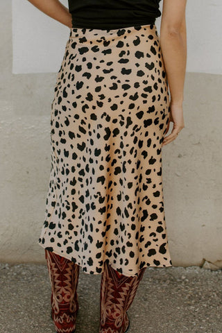 Slit Printed Midi Skirt, Cuavan