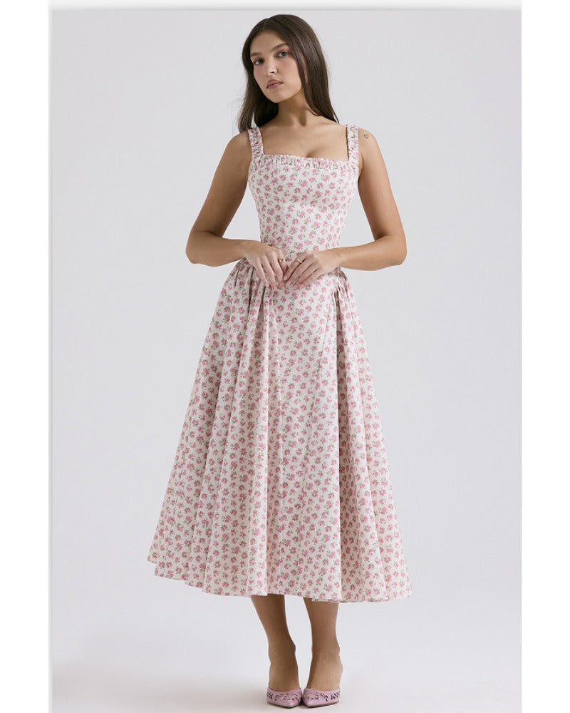Halter Print Party Dress, Cuavan