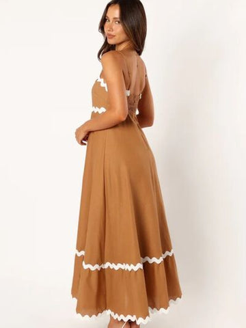 Spaghetti Strap Maxi Dress, Cuavan