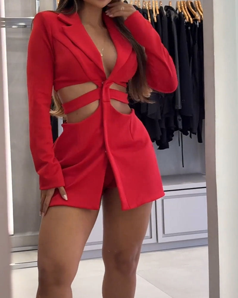Cutout Blazer Dress, Cuavan