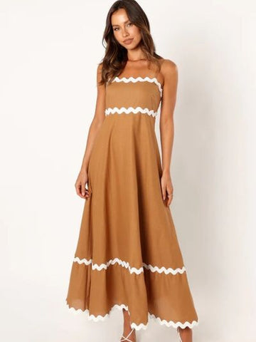 Spaghetti Strap Maxi Dress, Cuavan