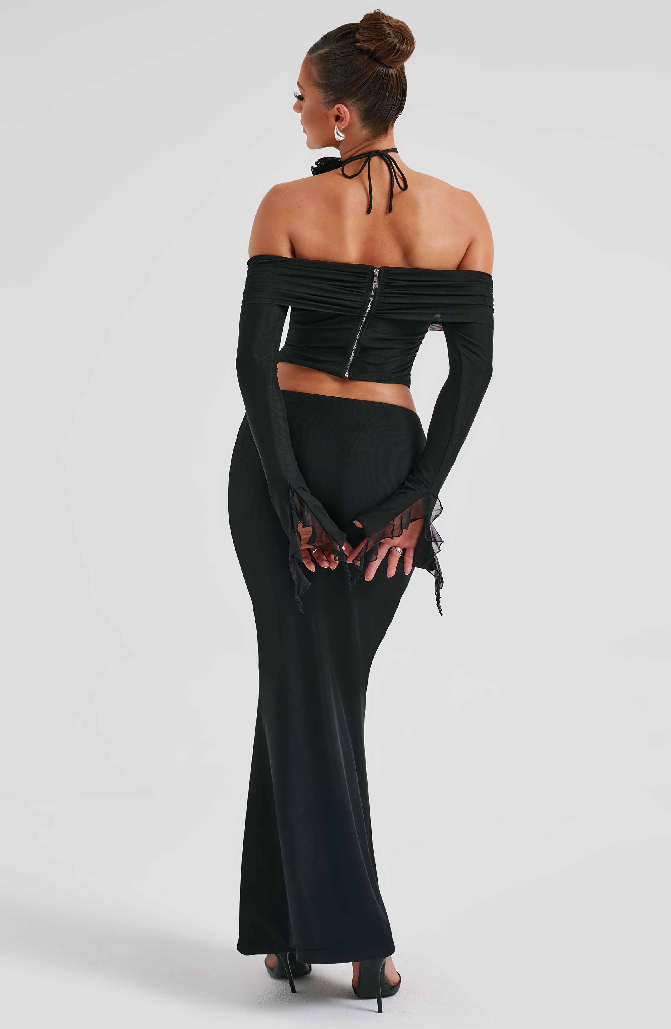 Deema Maxi Skirt — Black, Cuavan
