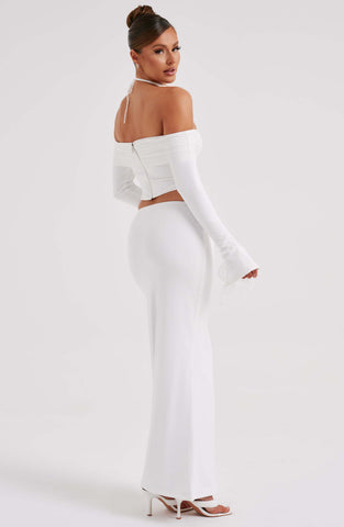 Deema Maxi Skirt — Ivory, Cuavan