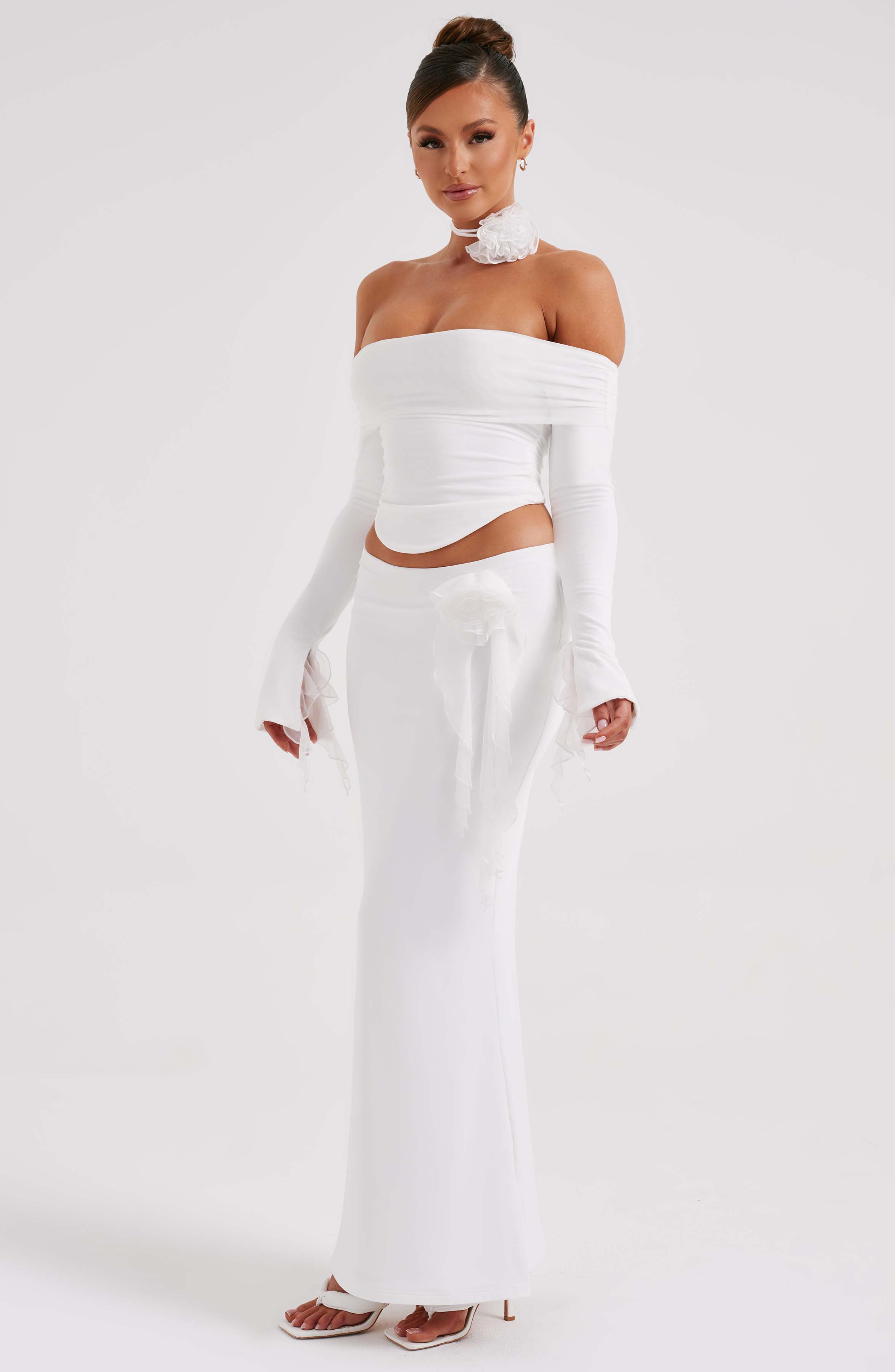 Deema Maxi Skirt — Ivory, Cuavan