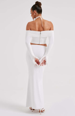Deema Maxi Skirt — Ivory, Cuavan