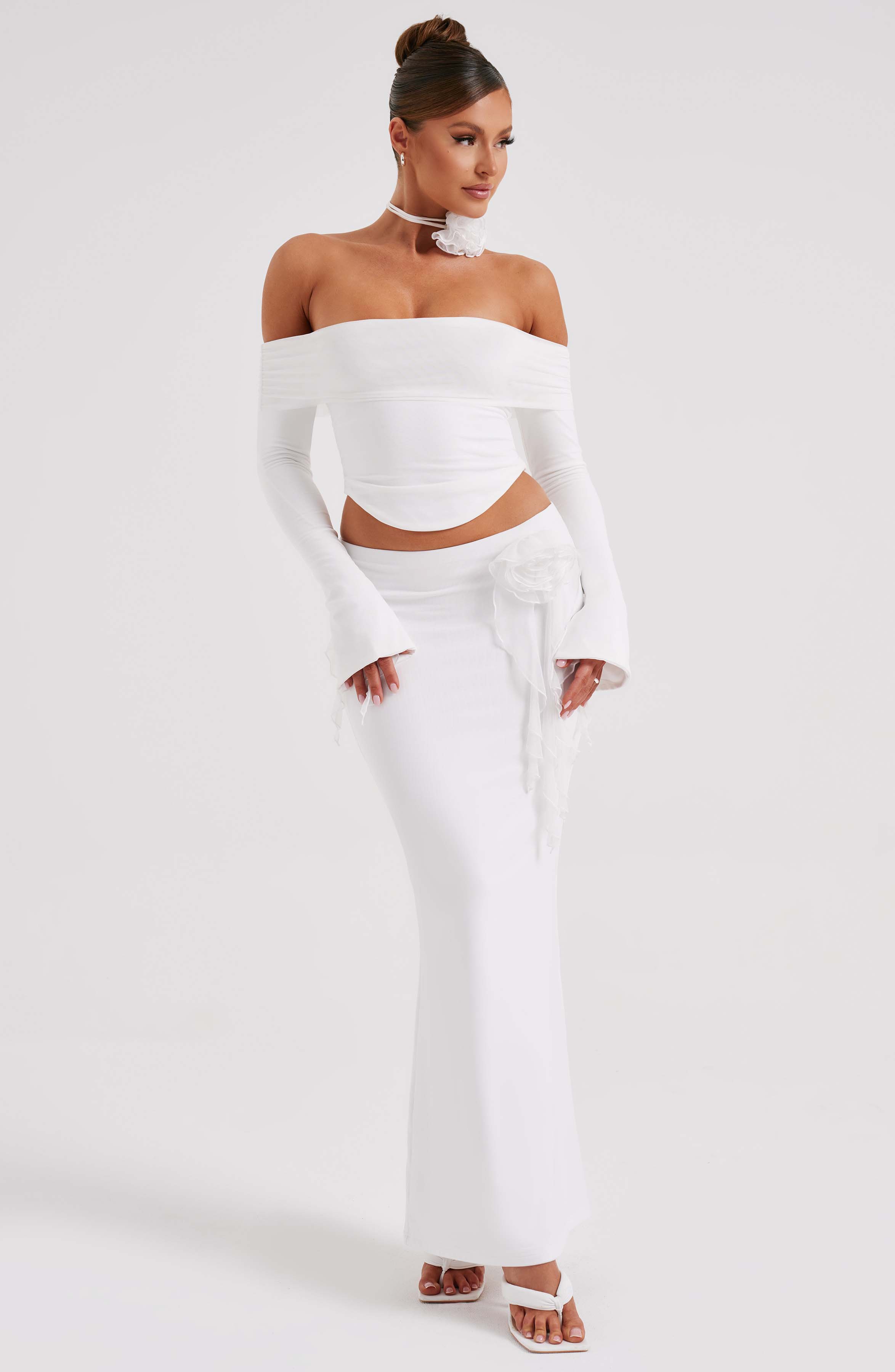 Deema Maxi Skirt — Ivory, Cuavan
