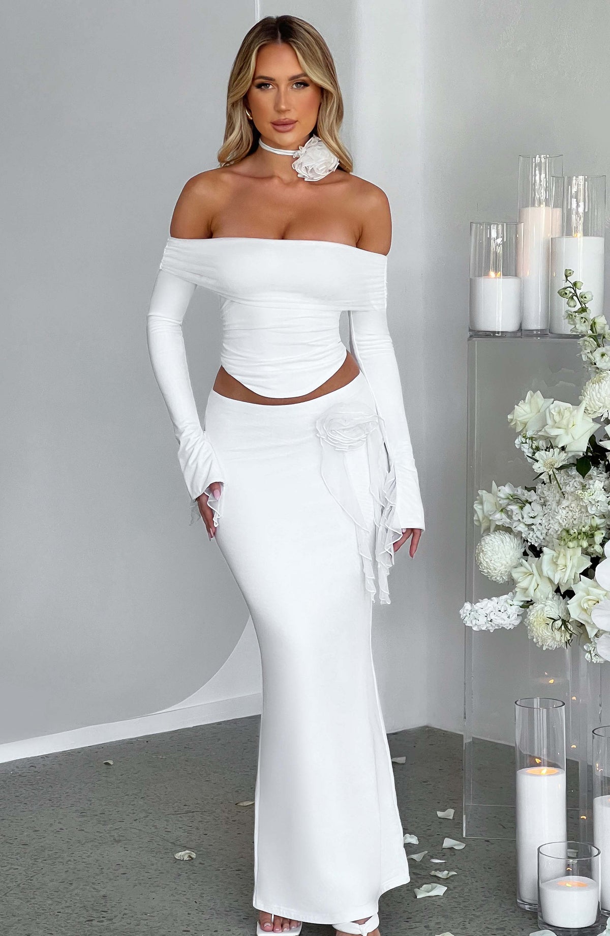 Deema Maxi Skirt — Ivory, Cuavan