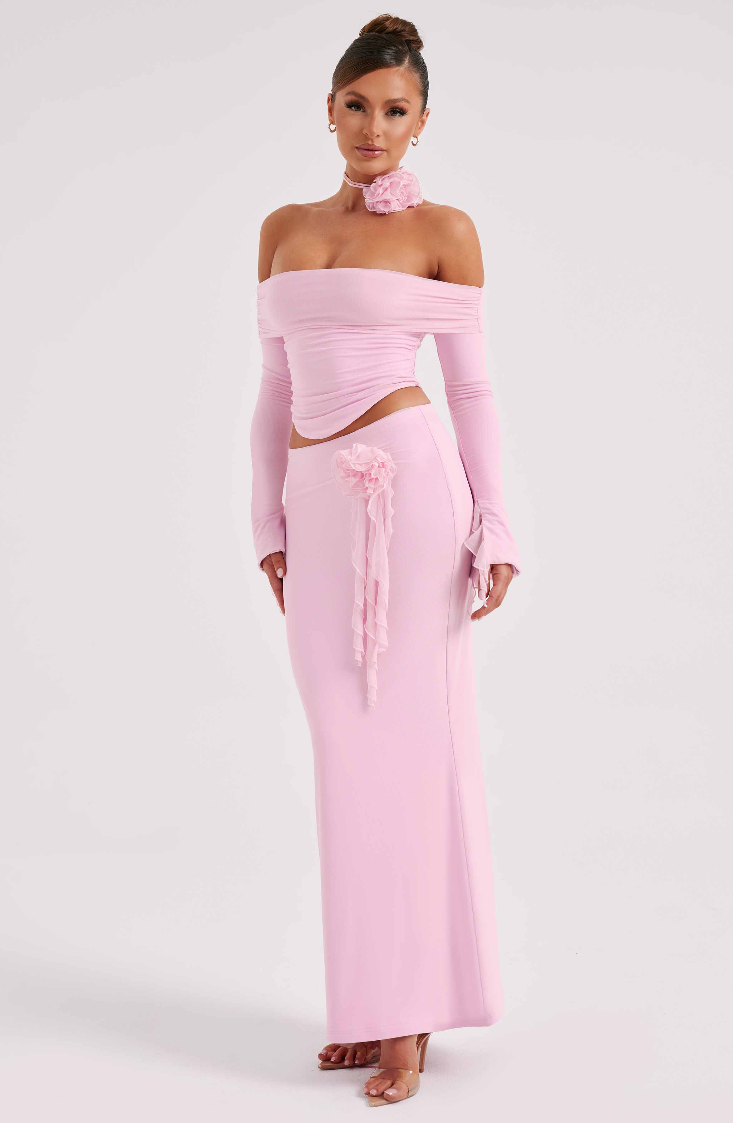 Deema Maxi Skirt — Pink, Cuavan