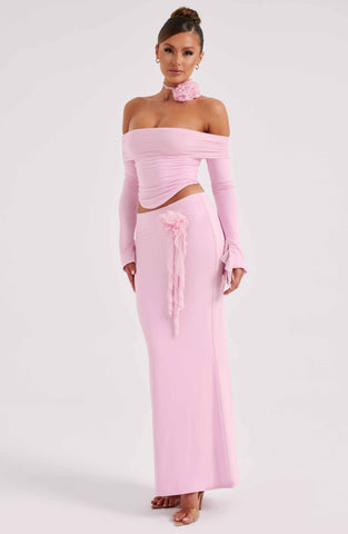 Deema Maxi Skirt — Pink, Cuavan