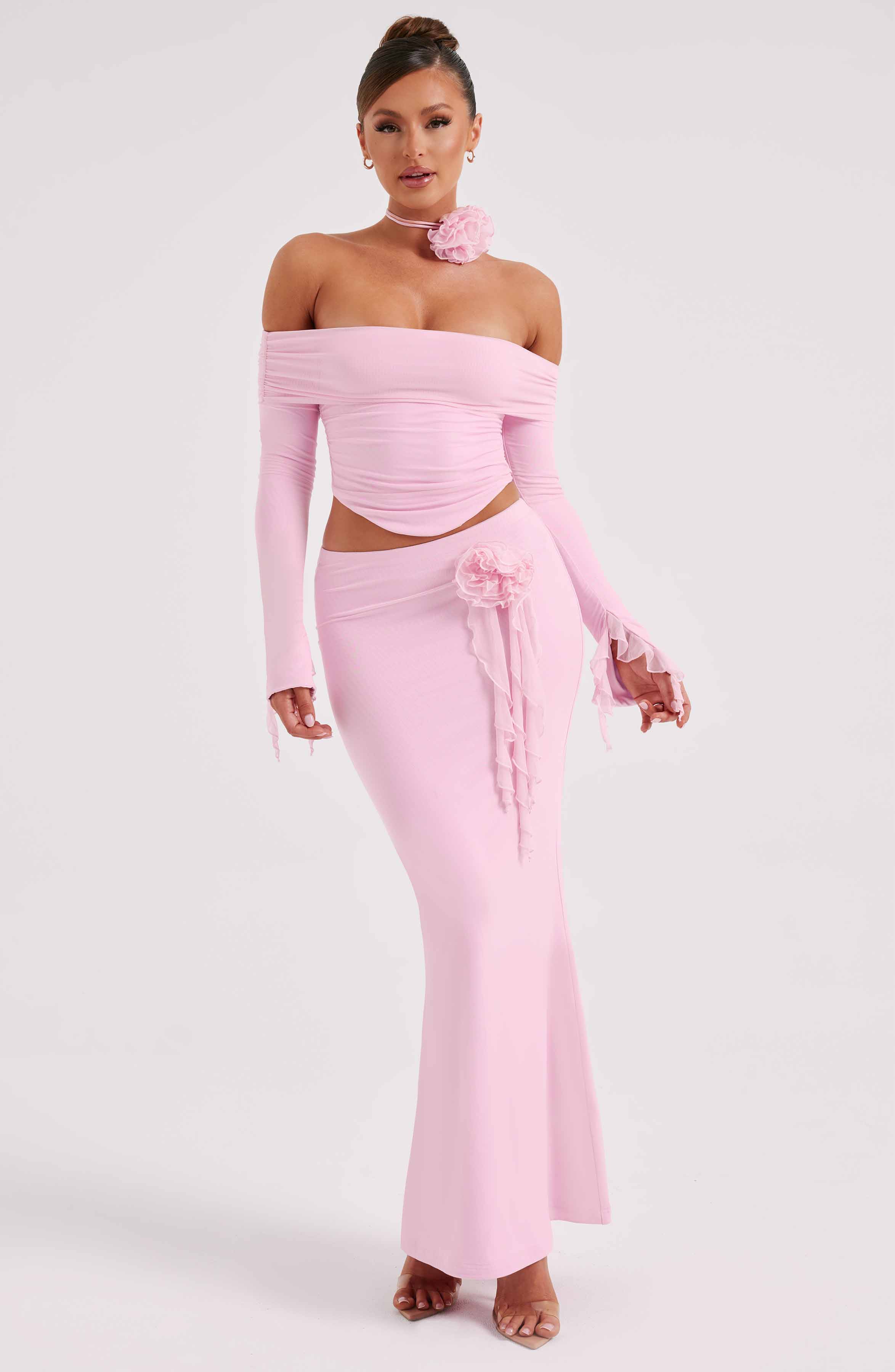 Deema Maxi Skirt — Pink, Cuavan
