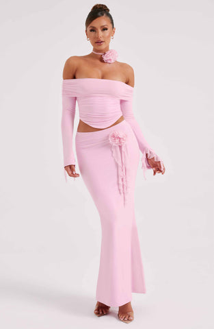 Deema Maxi Skirt — Pink, Cuavan