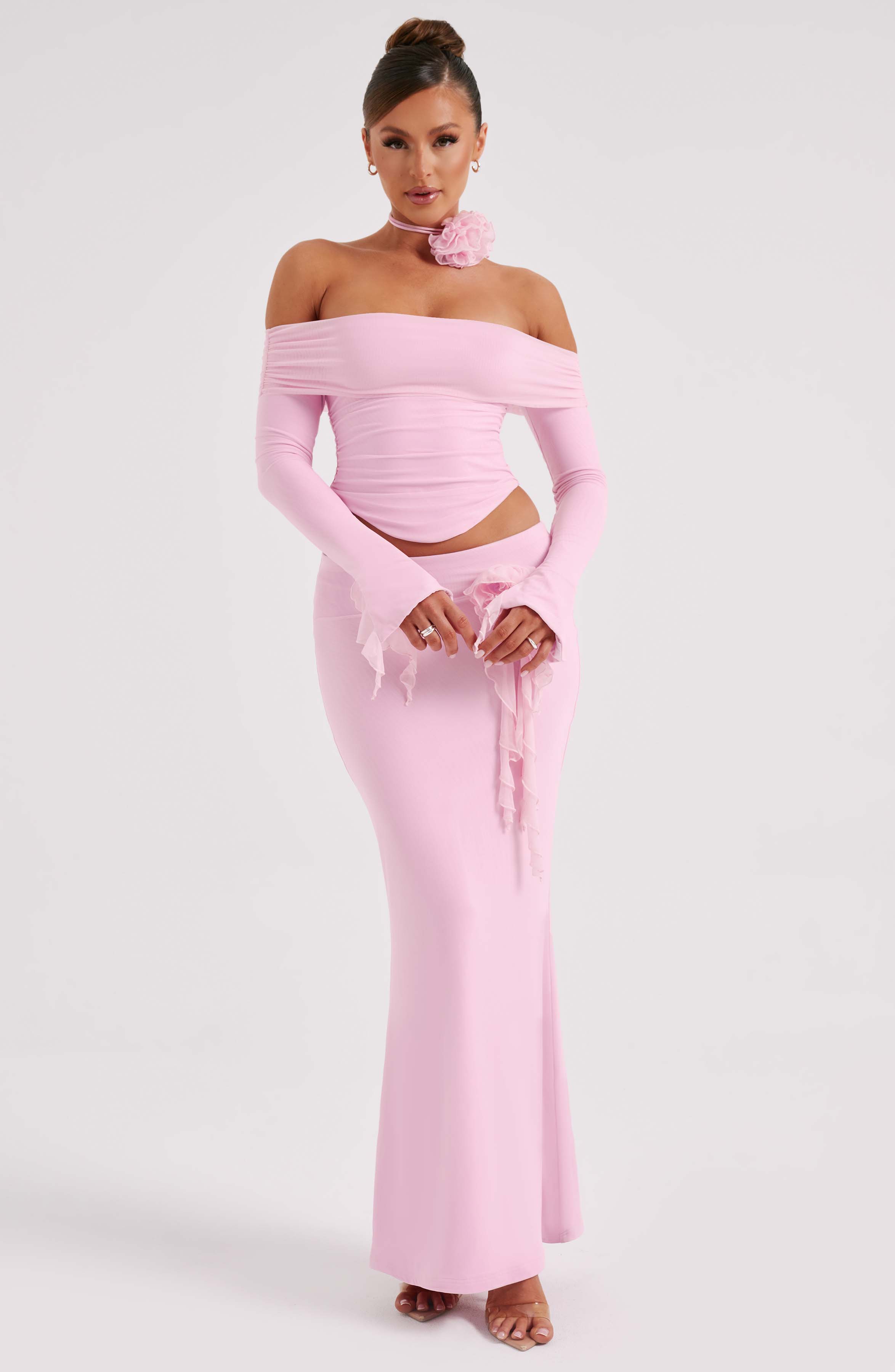 Deema Maxi Skirt — Pink, Cuavan
