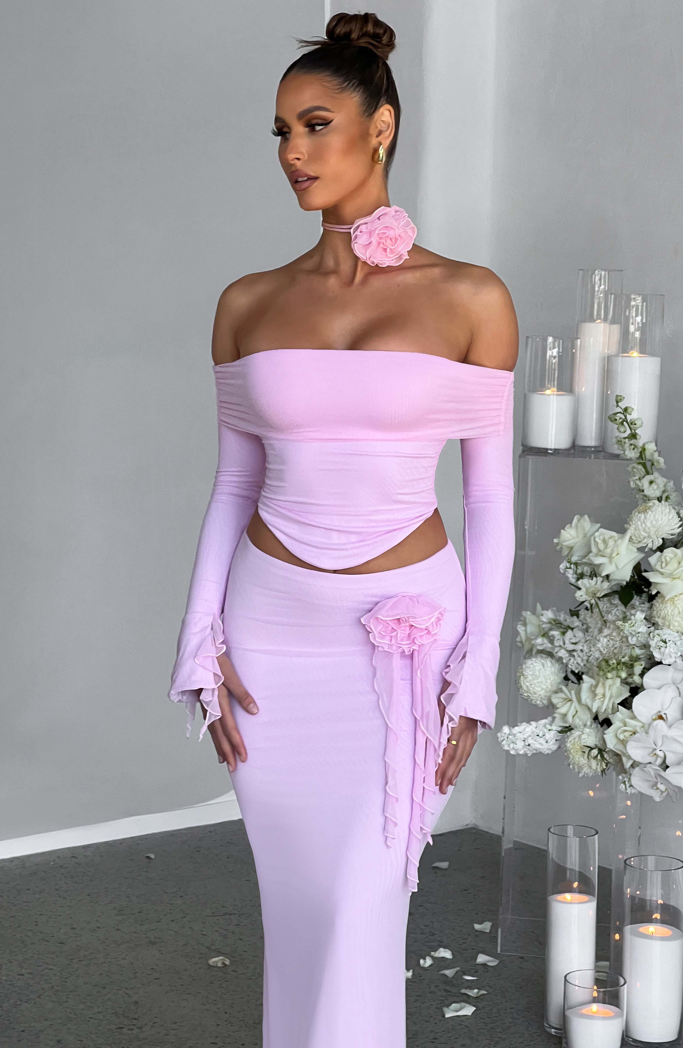 Deema Maxi Skirt — Pink, Cuavan