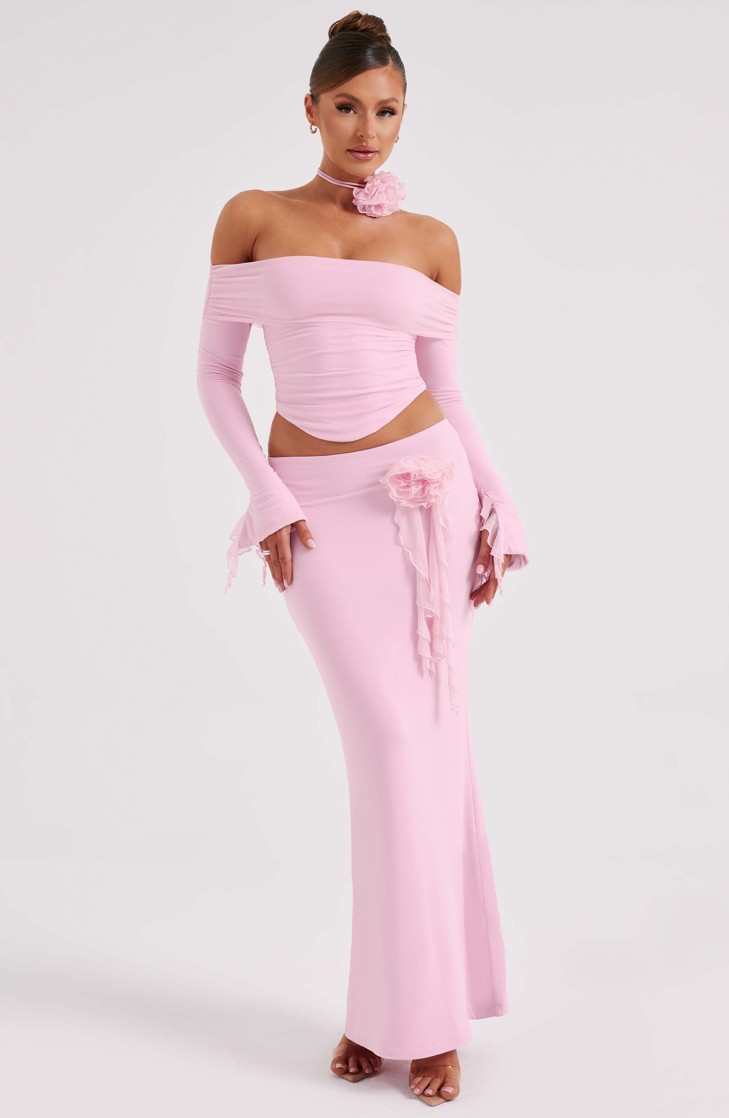 Deema Maxi Skirt — Pink, Cuavan