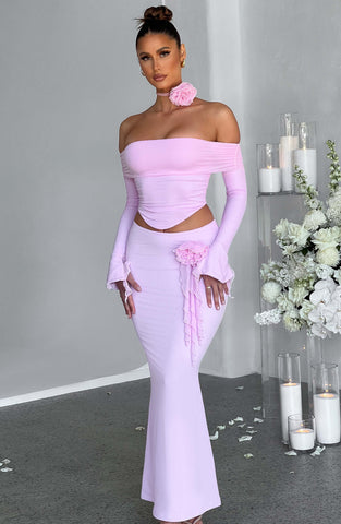 Deema Maxi Skirt — Pink, Cuavan