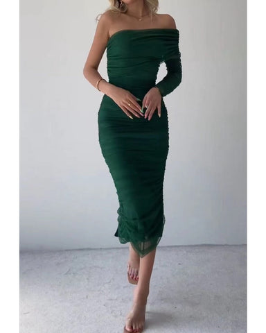 V-Neck Strap Party Dress, Cuavan