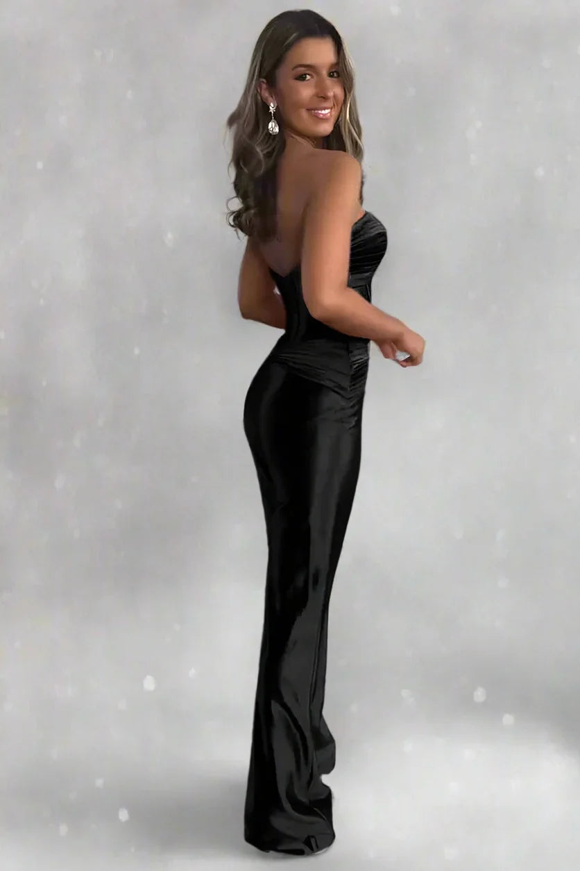 Radiant Rouge Strapless Corset Jumpsuit, Cuavan