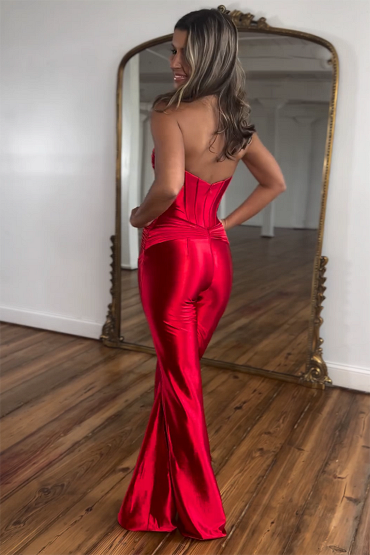 Radiant Rouge Strapless Corset Jumpsuit (II), Cuavan