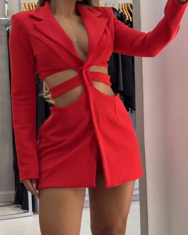 Cutout Blazer Dress, Cuavan