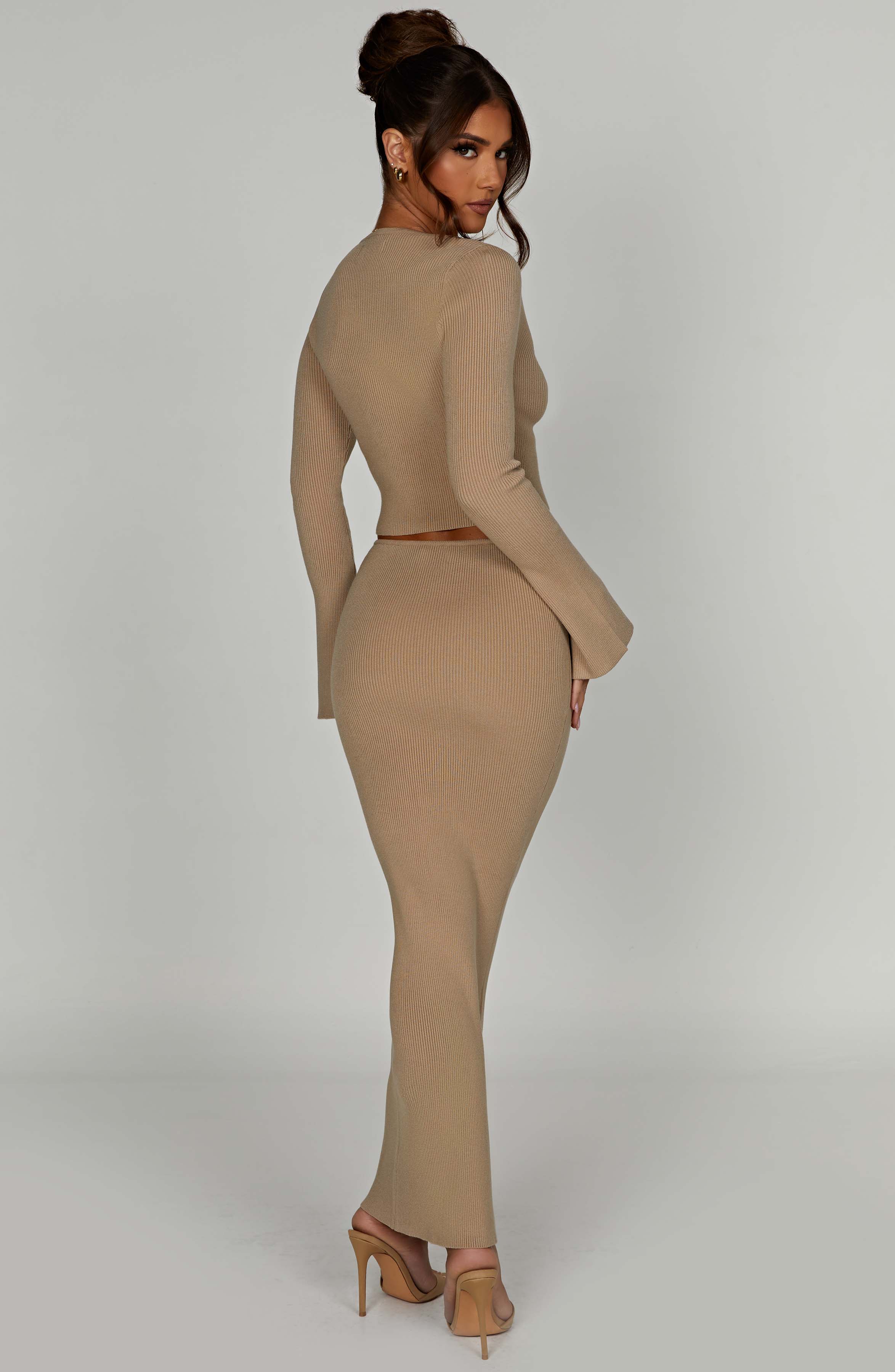 Elia Maxi Skirt — Beige, Cuavan