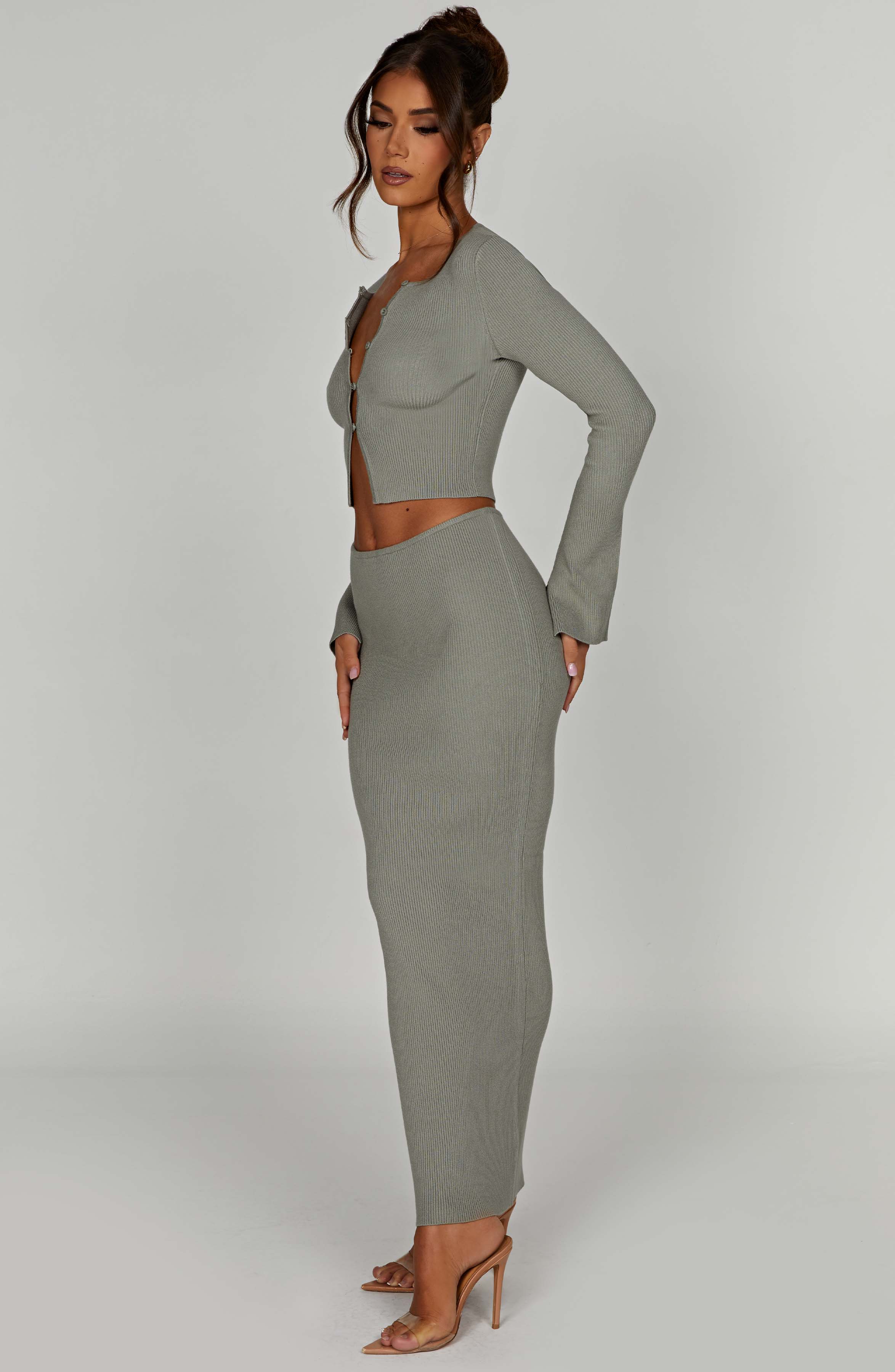 Elia Maxi Skirt — Khaki, Cuavan