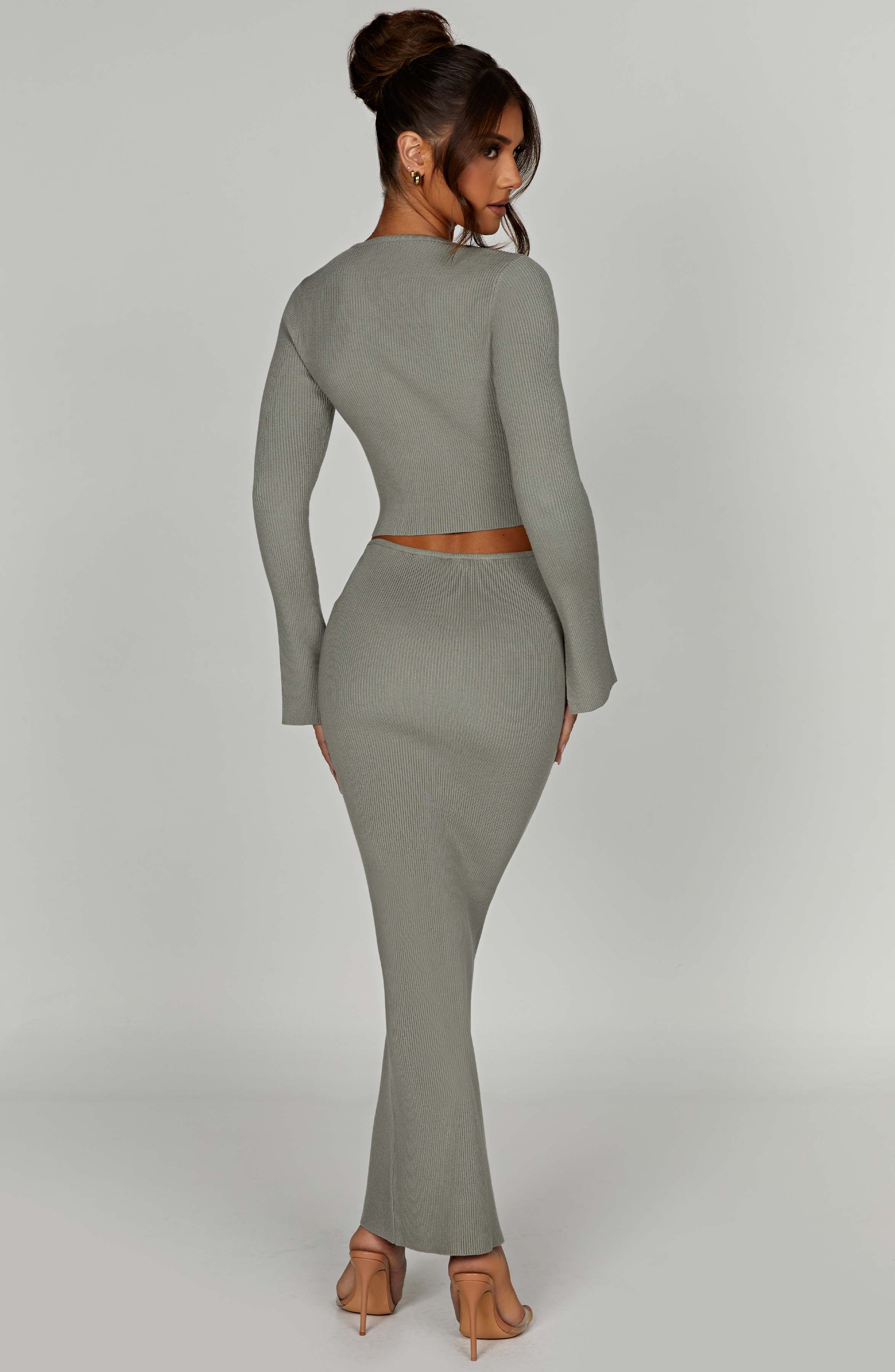 Elia Maxi Skirt — Khaki, Cuavan
