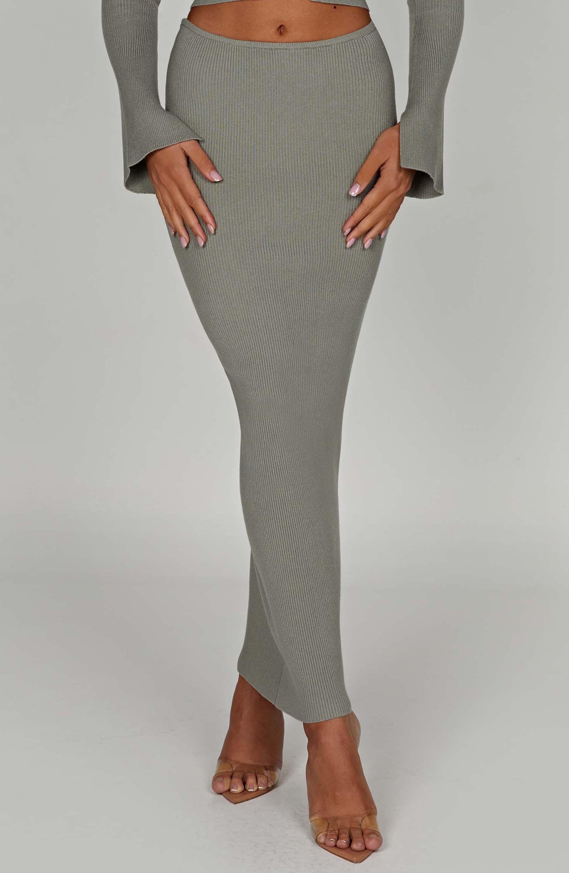 Elia Maxi Skirt — Khaki, Cuavan