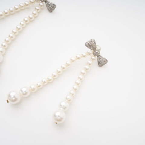 Élodie Pearl-Accented Stud Earrings, Cuavan