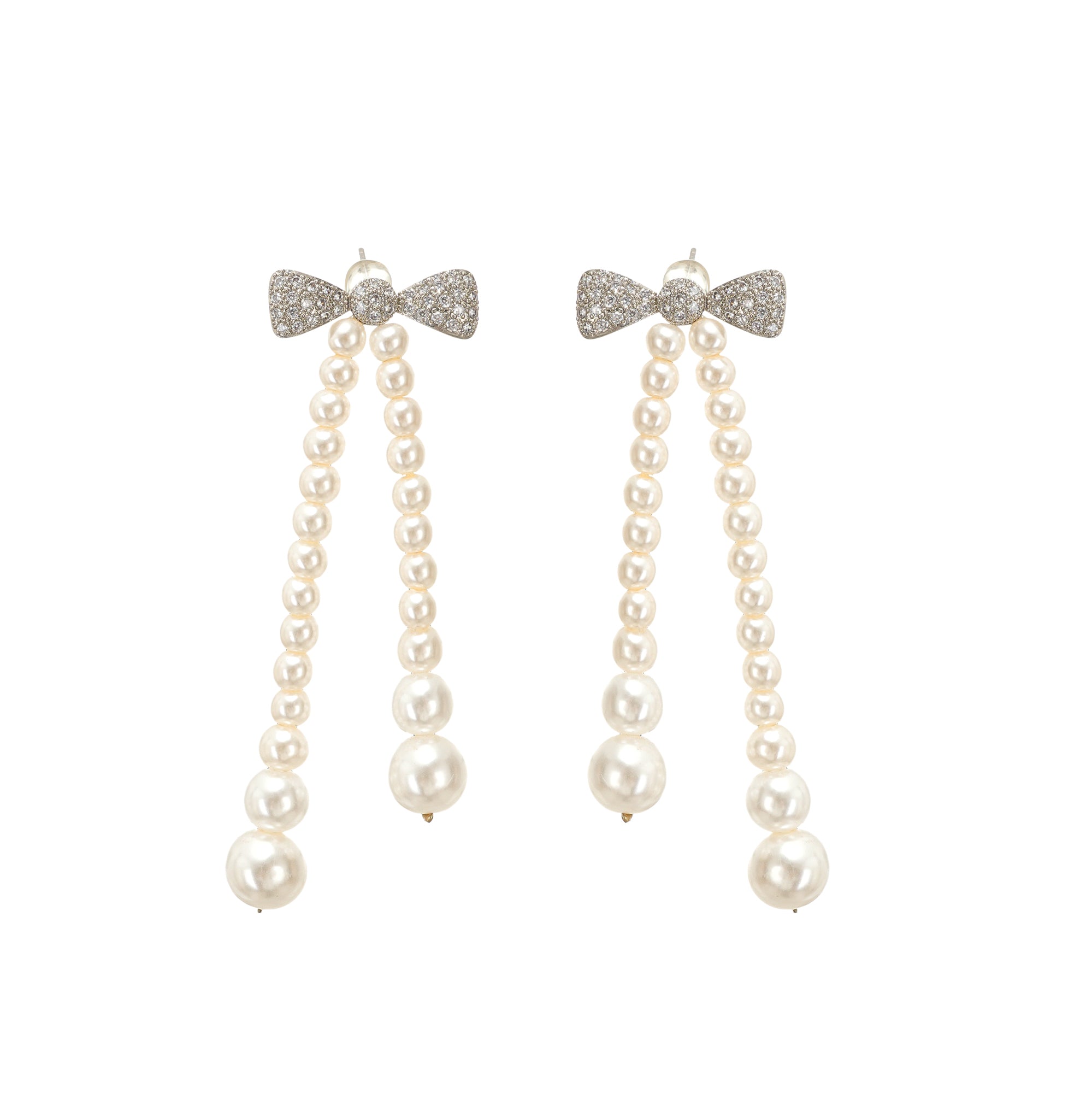 Élodie Pearl-Accented Stud Earrings, Cuavan
