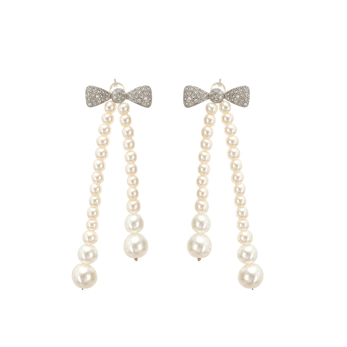 Élodie Pearl-Accented Stud Earrings, Cuavan