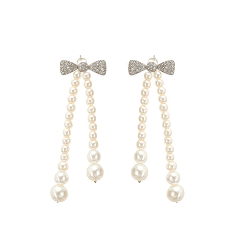 Élodie Pearl-Accented Stud Earrings, Cuavan