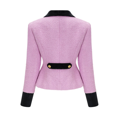 Emma Tweed Blazer and Skirt Set — Pink
