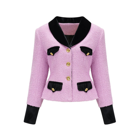 Emma Tweed Blazer and Skirt Set — Pink