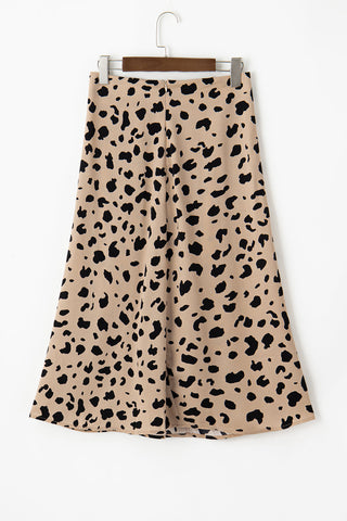 Slit Printed Midi Skirt, Cuavan