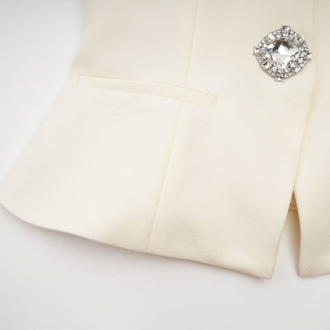 Iselin Crystal-Studded Jacket and Shorts Set