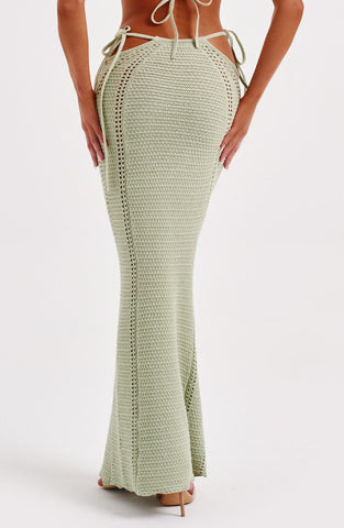 Gia Maxi Skirt — Green, Cuavan
