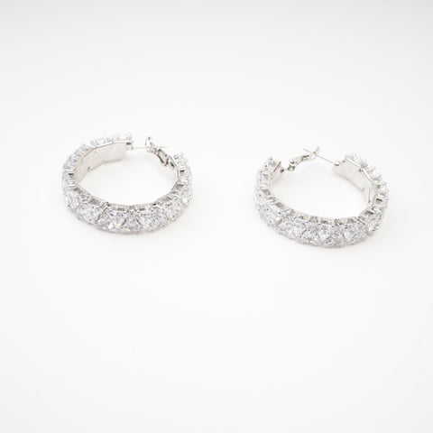 Léa Crystal Circle Earrings