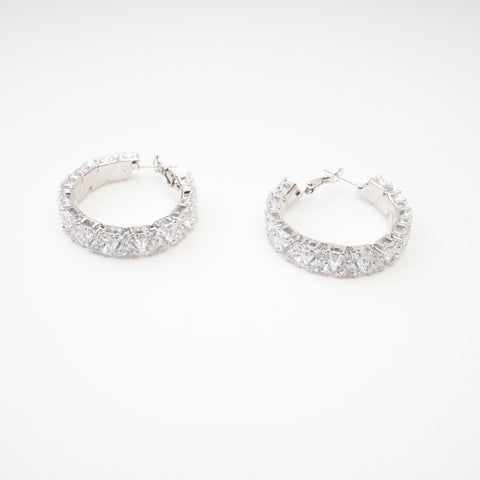 Léa Crystal Circle Earrings