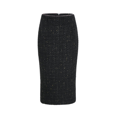 Léonie Feather-Cuff Two-Piece Set — Black & Pink