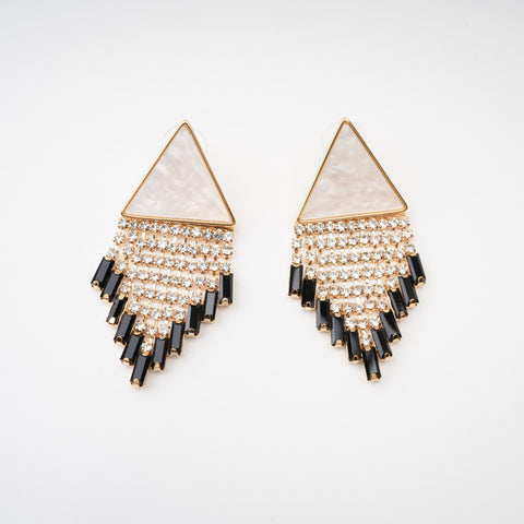 Fringed Triangle Earrings