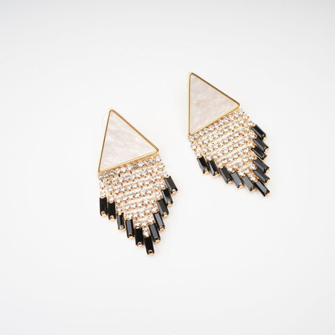 Fringed Triangle Earrings