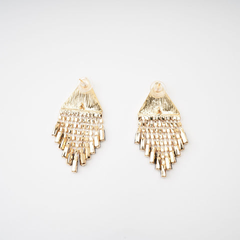 Fringed Triangle Earrings