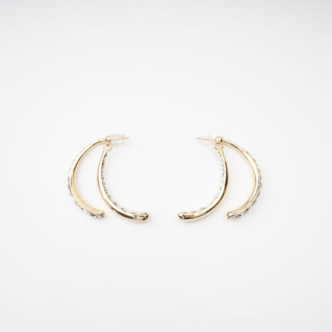 Mathilde Curved-Edge Statement Earrings