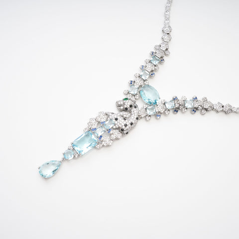 Odile Cheetah Crystal Pendant Necklace