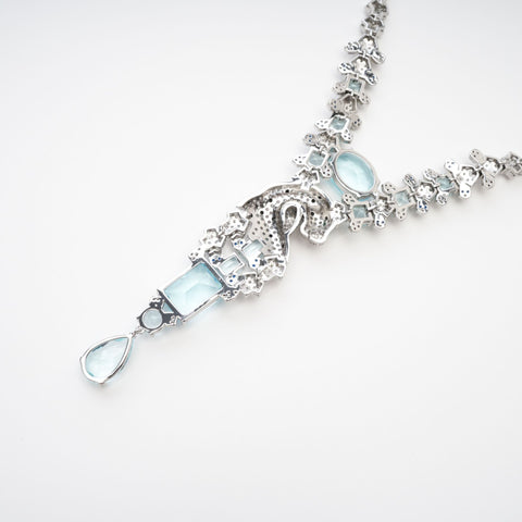 Odile Cheetah Crystal Pendant Necklace