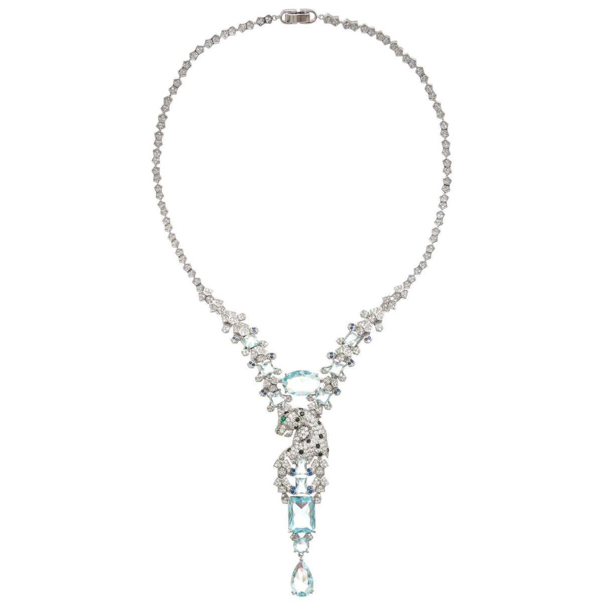 Odile Cheetah Crystal Pendant Necklace
